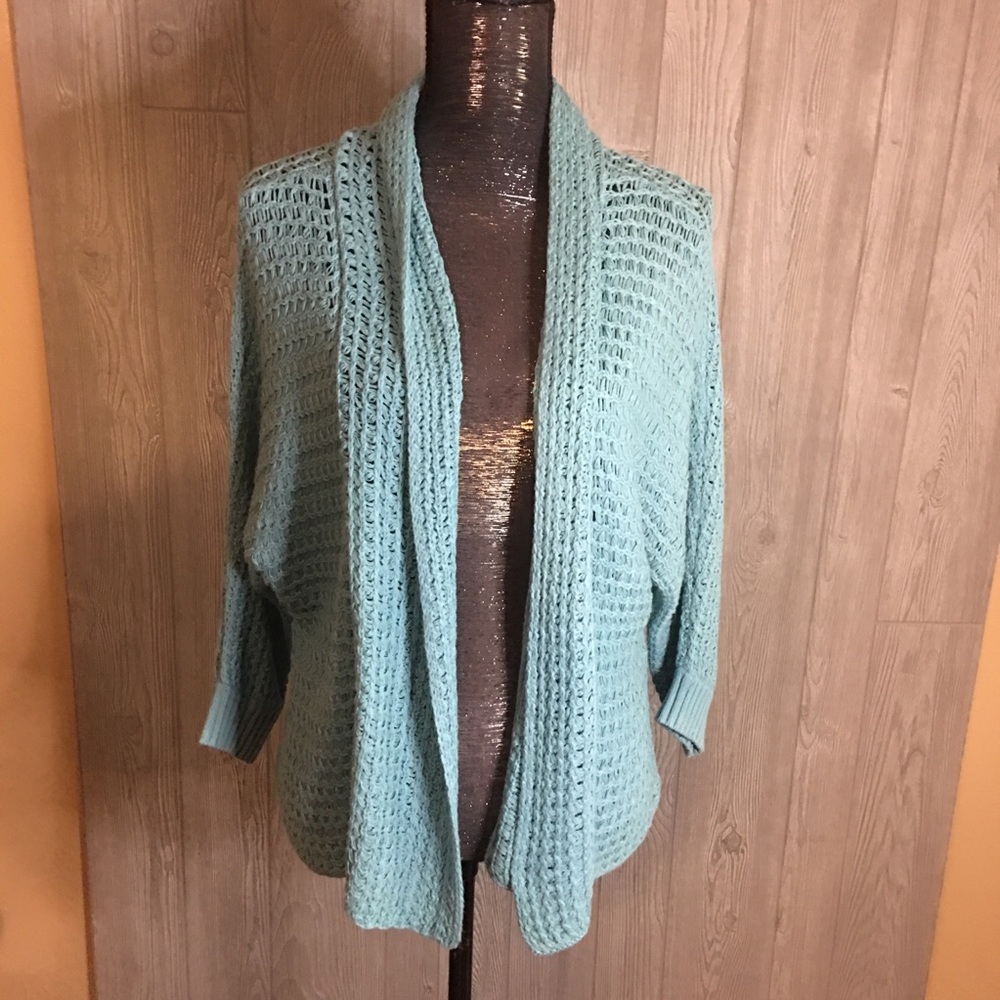 Soft Surroundings Light Green Cardigan Sweater